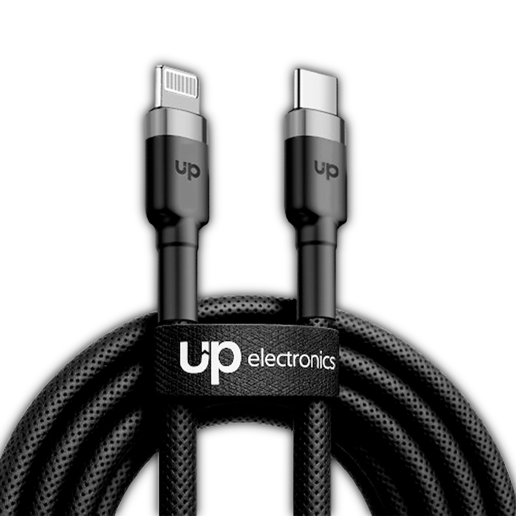 Cabo Lightning para USB-C 1 metro Preto 27W UP Electronics