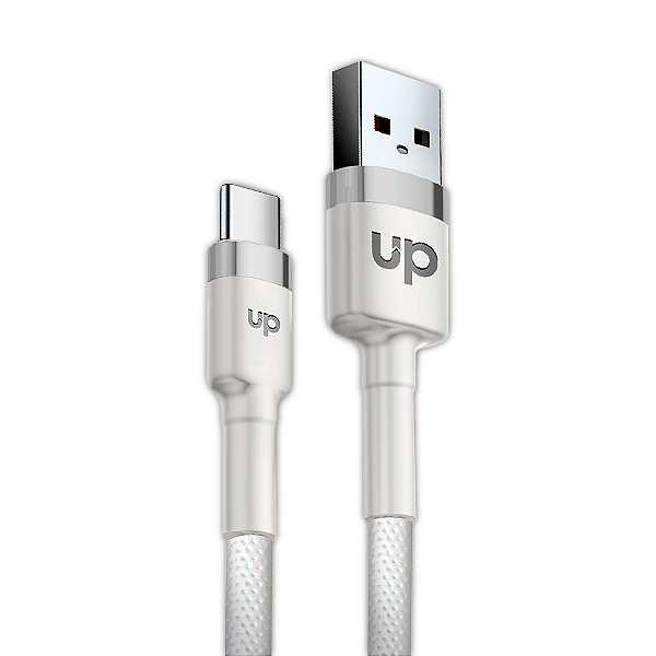 Cabo USB-C para USB-A 1 metro 60W Branco UP Electronics