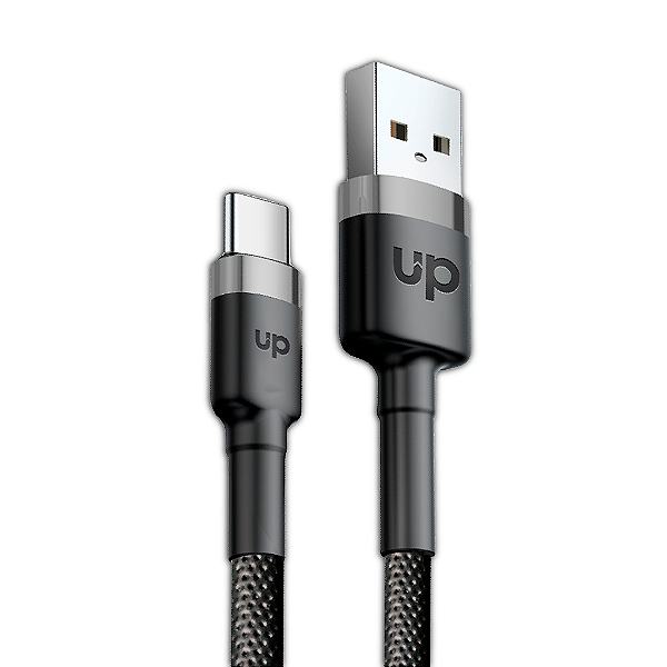 Cabo USB-C para USB-A 1 metro 60W Preto UP Electronics