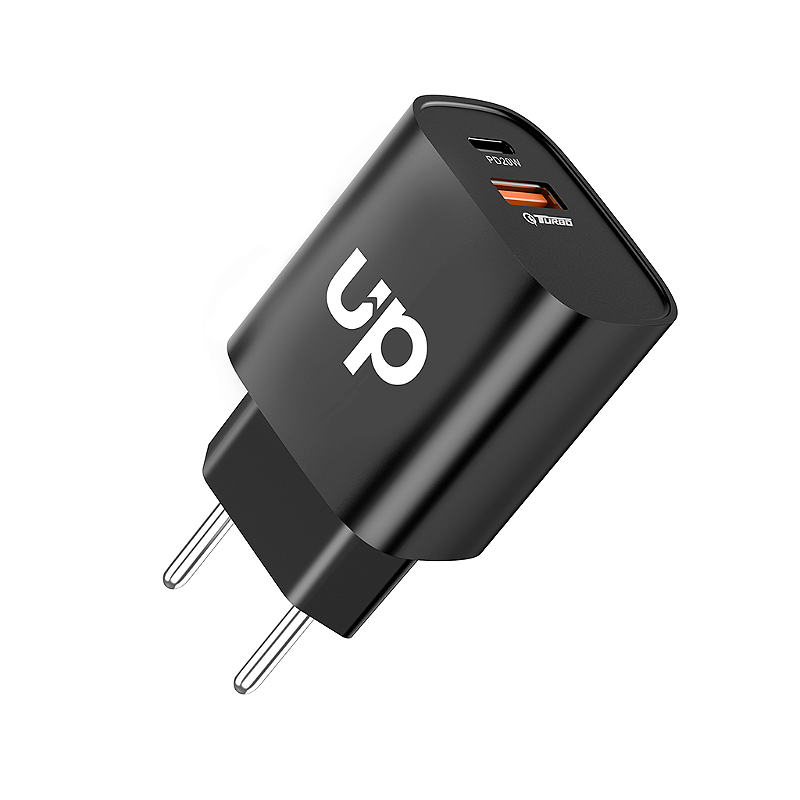 Carregador de Tomada USB-A e USB-C 20W Preto UP Electronics